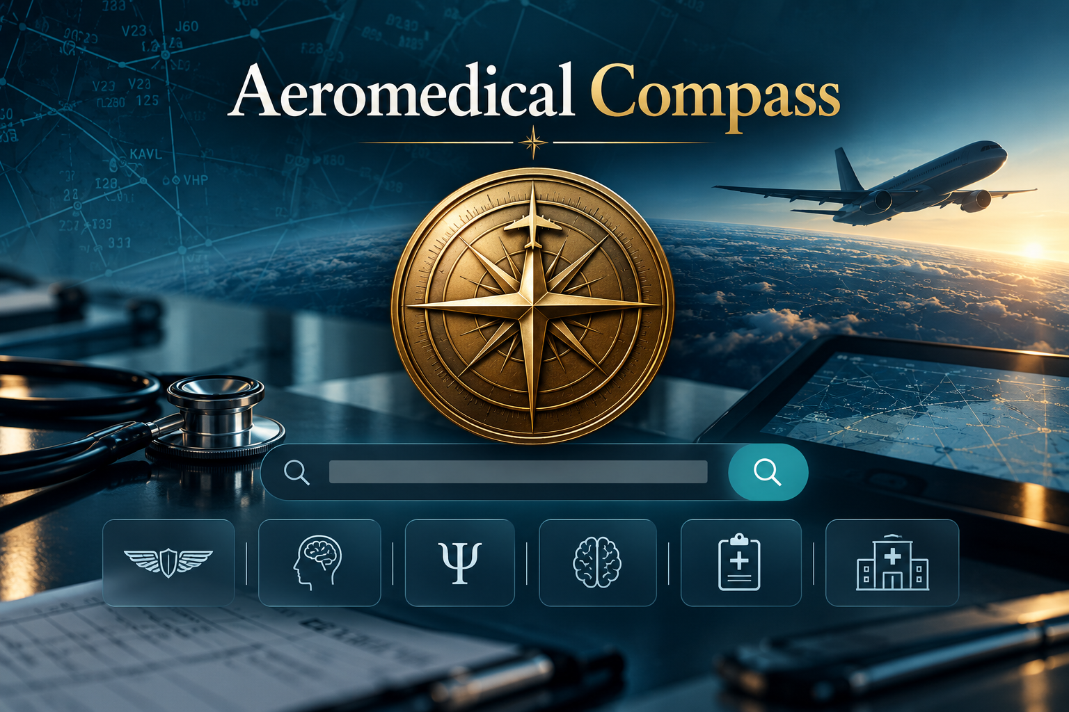 Aeromedical Compass aviation medical provider directory and pilot experience lookup tool